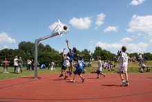 Streetbasketballlspiel am Hohen Busch
