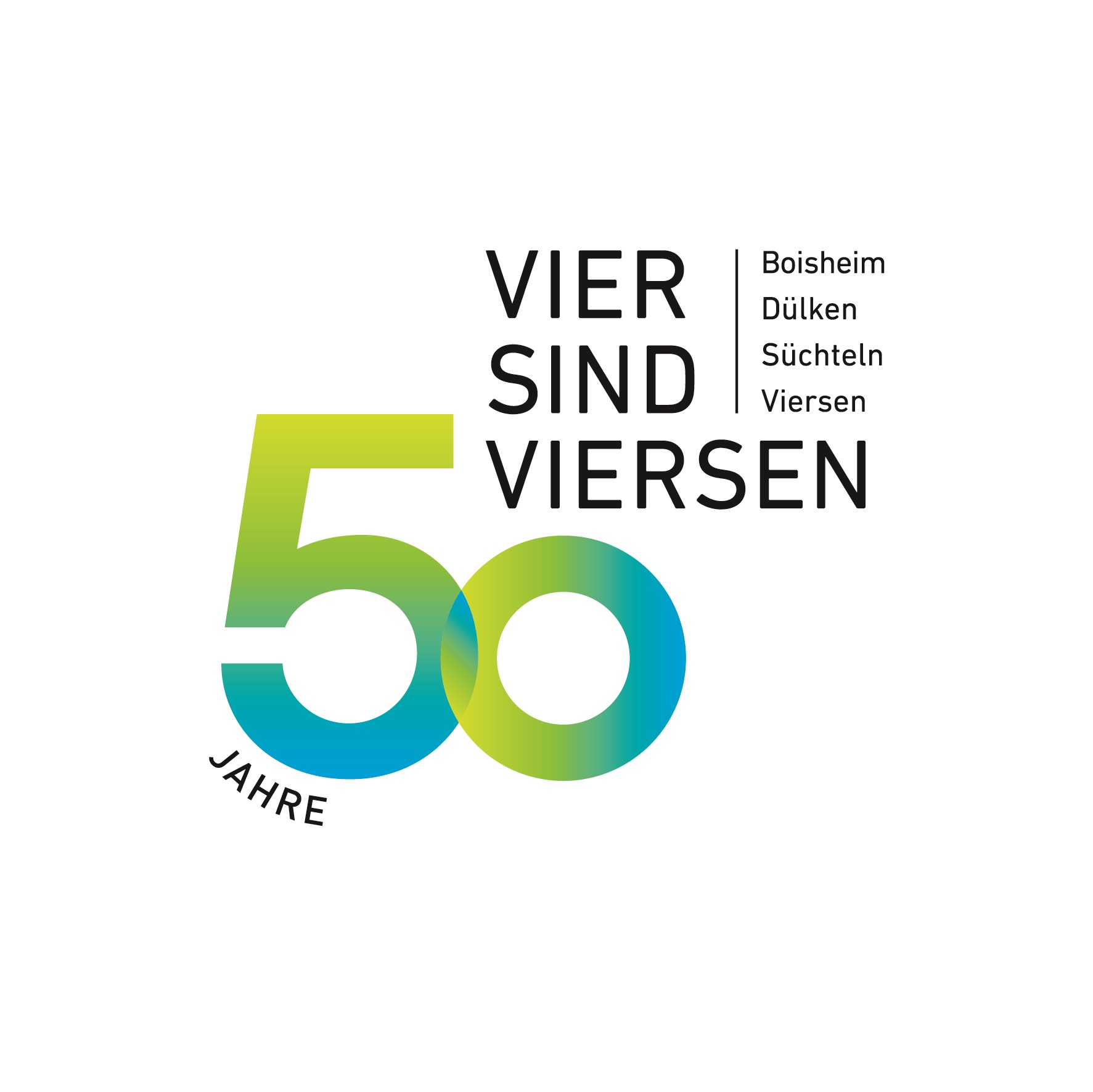 Das neue Logo "50 Jahre Stadt Viersen - Vier sind Viersen"