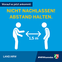 (Grafik: Land NRW9 Abstand halten!