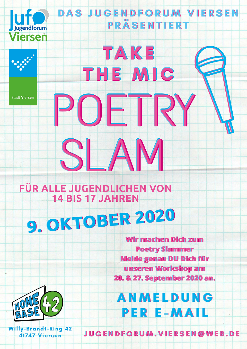 Werbeplakat für die Veranstaltung Poetry Slam