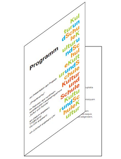Symbolbild einer Werbebroschüre für das Programm Kultur und Schule (Grafik: Land NRW)