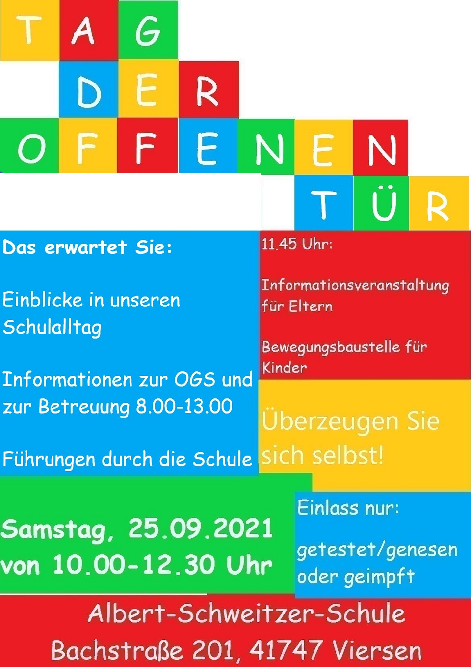 Das Werbeplakat der Albert-Schweitzer-Schule