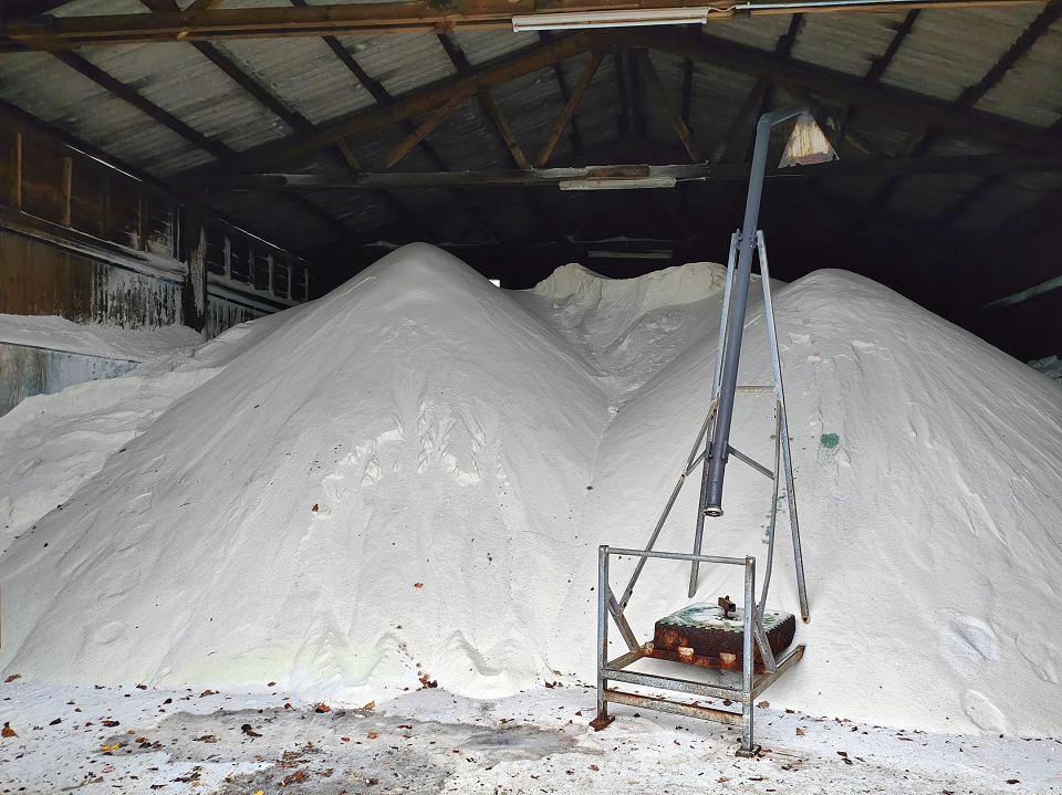 Das gut gefüllte Salzlager der Städtischen Betriebe - Foto: Stadt Viersen