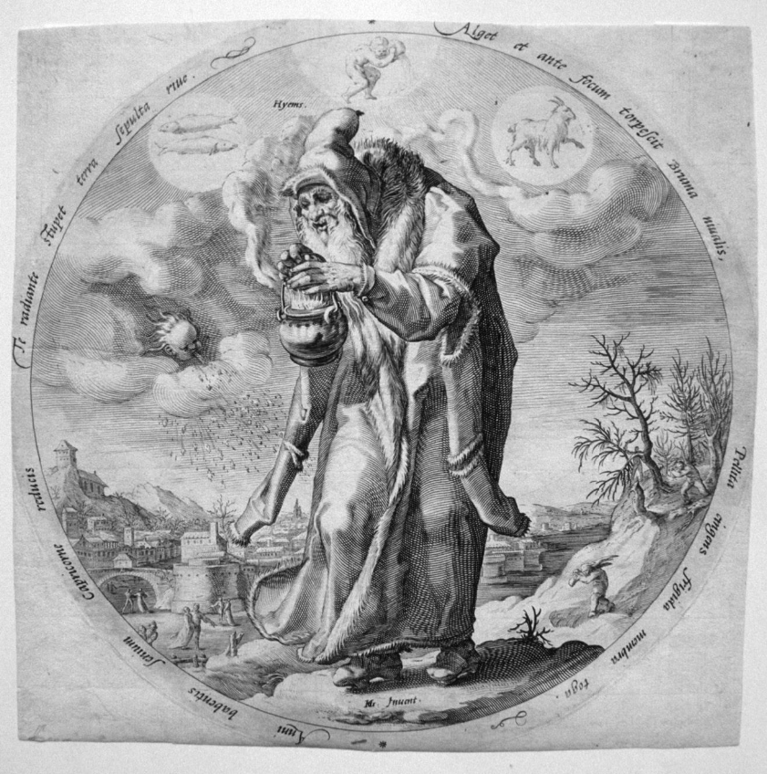 Jacob Matham: Winter. Kupferstich 1589