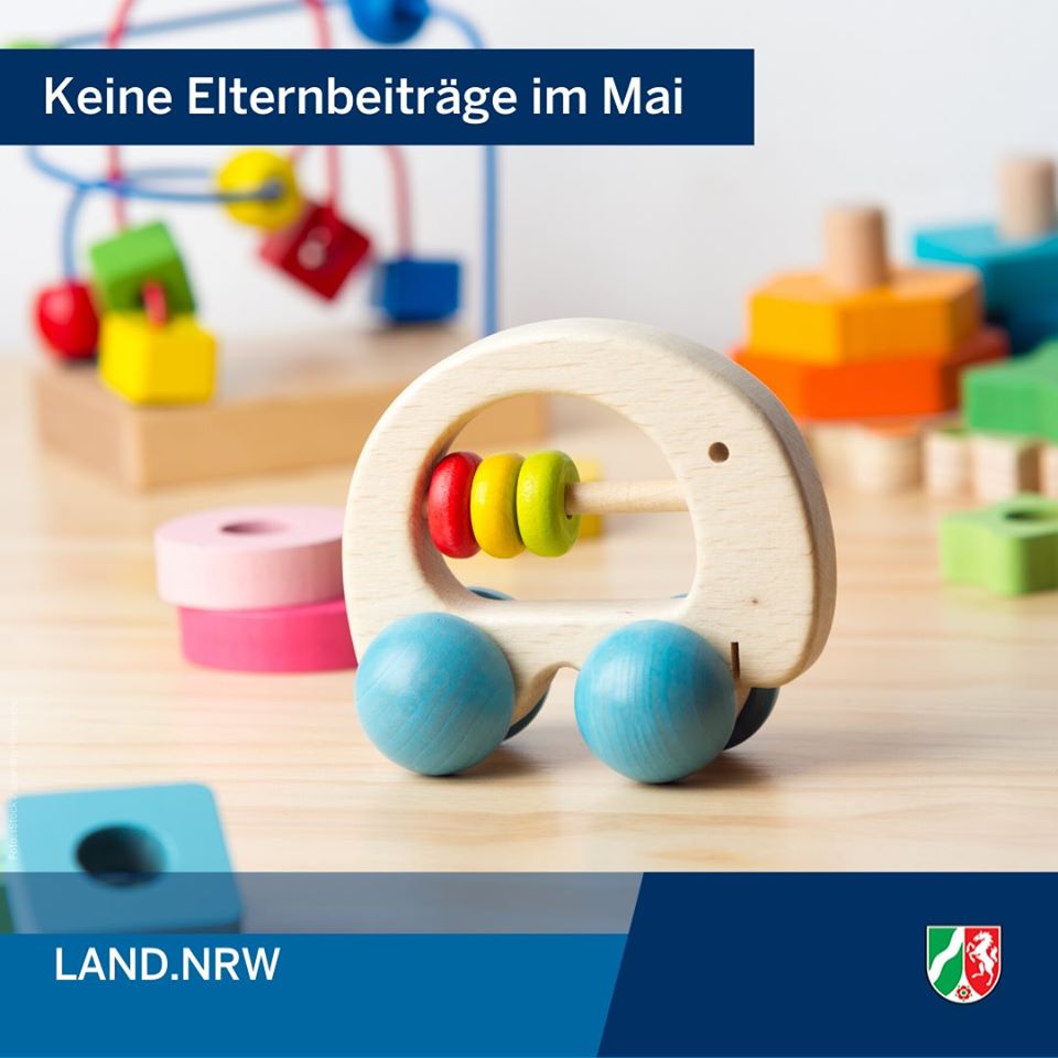 (Grafik: Land NRW) Keine Elternbeiträge im Mai