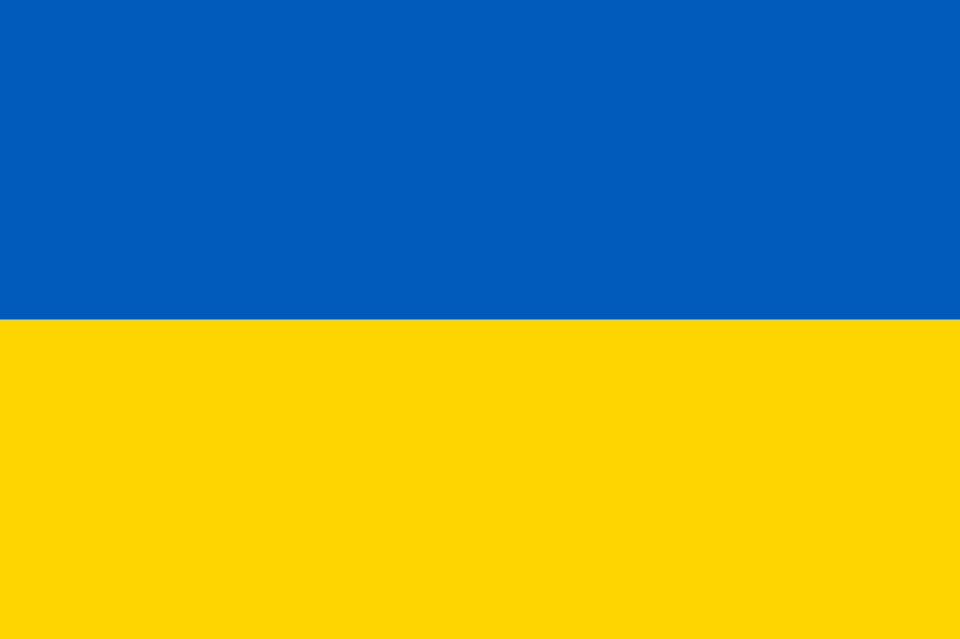 Blau-gelbe Nationalflagge der Ukraine