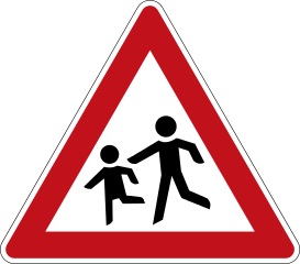 Verkehrsschild "Achtung Kinder"