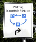 Hinweisschild - Parkleitsystem