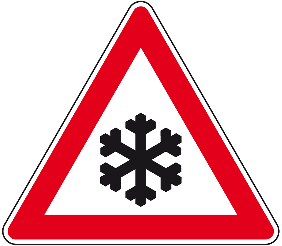 Verkehrszeichen Schneeflocke 