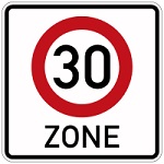 Schild 30-Zone