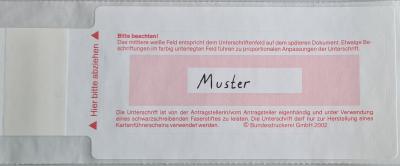 Muster Unterschriftenaufkleber