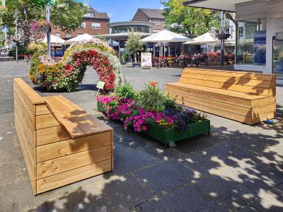Viersen blüht - Fußgängerzone im Sommer