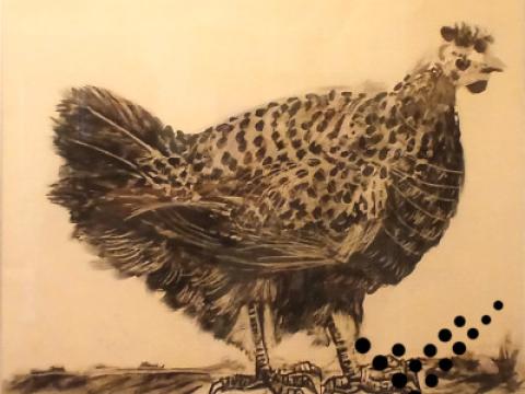 Grafik des Monats April 2025 (Picasso: La Poule)
