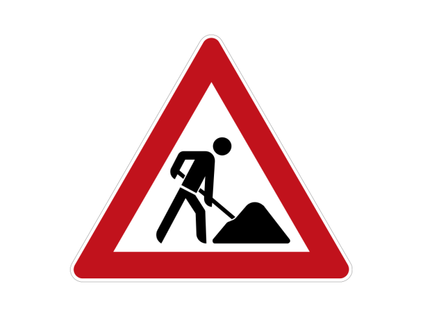 Baustellenschild