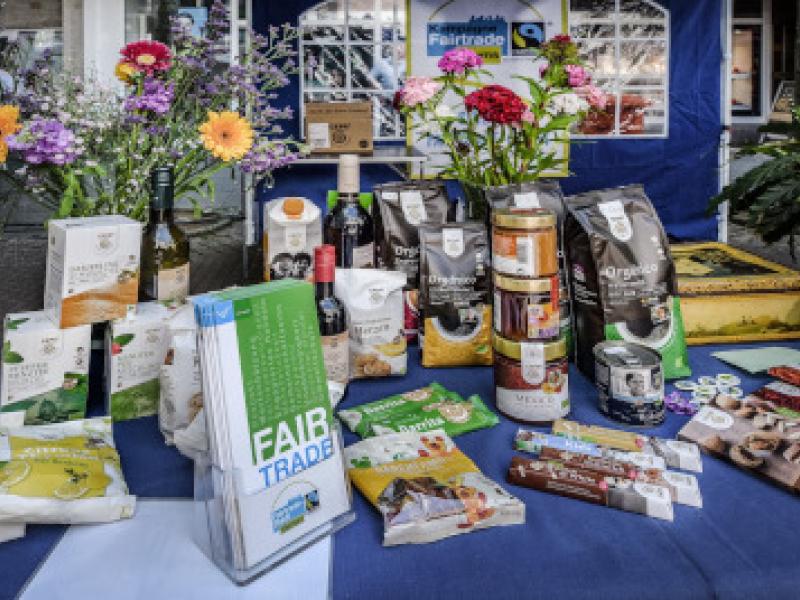 Fair Trade Produkte beim Markt der Nachhaltigkeit